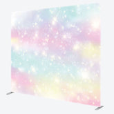 Aperturee - Aperturee Fairy Rainbow Sparkle Party Pillow Cover Backdrop